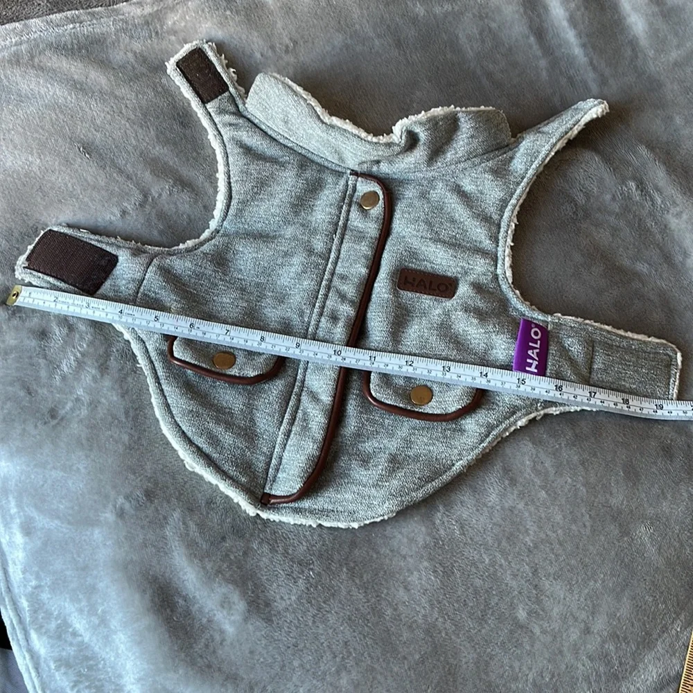 HALO Dog Coat Winter Jacket Sz Small Gray